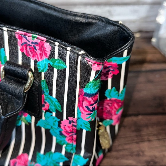 Betsey Johnson pink floral Striped small bag mini-purse NWOT - Picture 12 of 12
